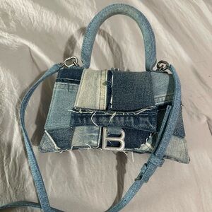 Balenciaga Denim patchwork bag